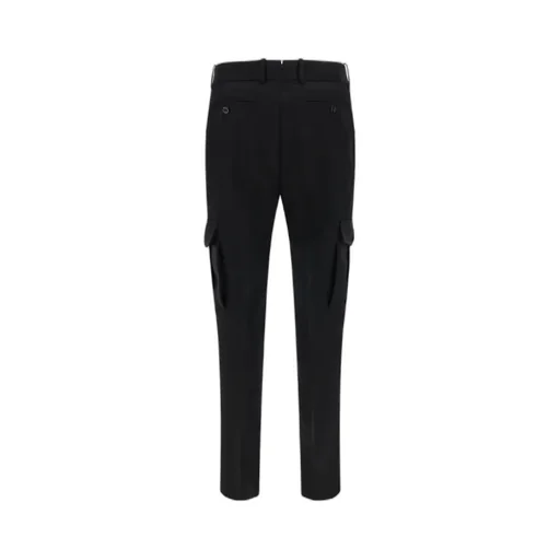 Belt-Looped Tapered-Leg Trousers