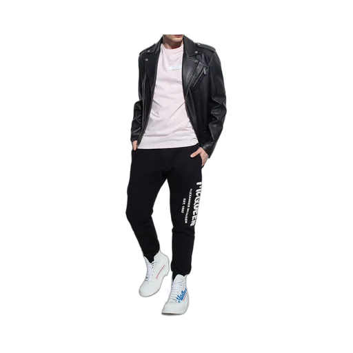 Logo Printed Slim Cut Track Trousers
