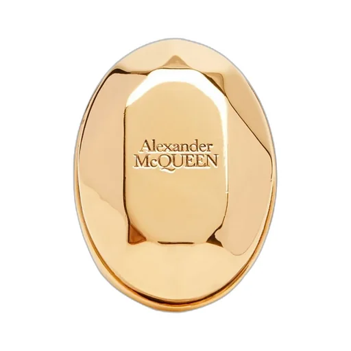 Logo Embossed Faceted Ring