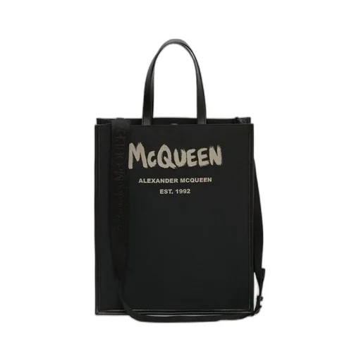 Graffiti Logo Printed Tote Bag