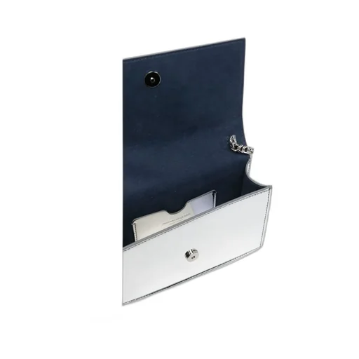Skull Plaque Fold-Over Shoulder Bag
