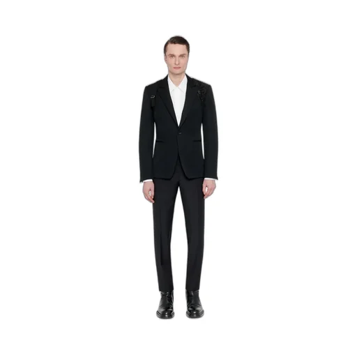 Mid-Rise Tailored Tapered Trousers