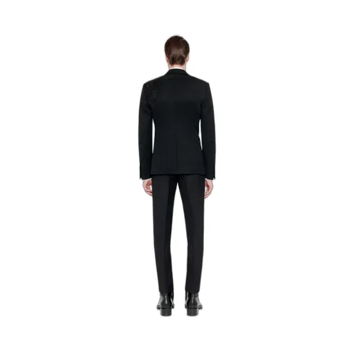 Mid-Rise Tailored Tapered Trousers