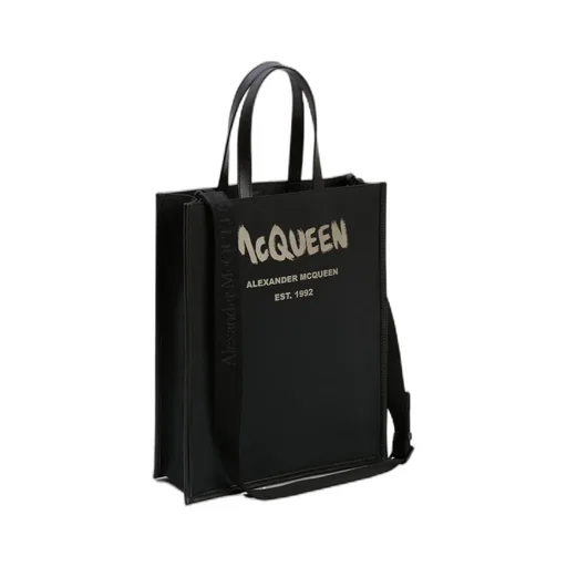 Graffiti Logo Printed Tote Bag