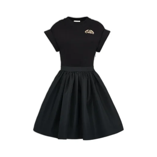 Seal-Logo Panelled Crewneck Mini Dress