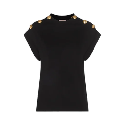 Seal Button-Embellished T-Shirt