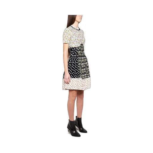 Floral Printed Knitted Dress