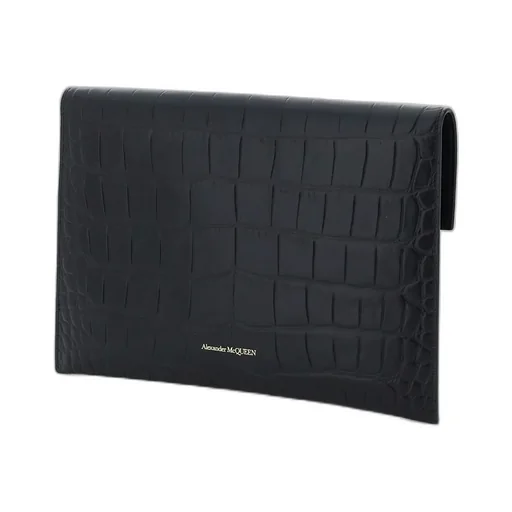 Skull Embossed Envelope Clutch Bag