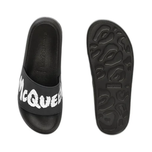 Grafitti Logo Printed Slip-On Slides