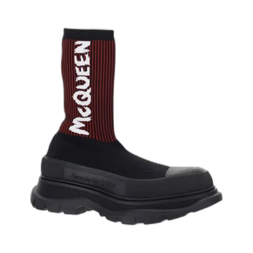 Logo Intarsia High Ankle Sock Boots