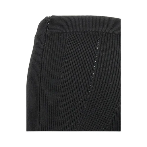 Rib-Knit High-Waisted Midi Skirt