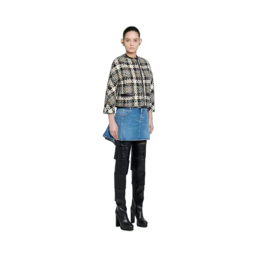 Kickback Draped Denim Skirt