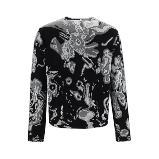 Skull Intarsia-Knit Crewneck Jumper