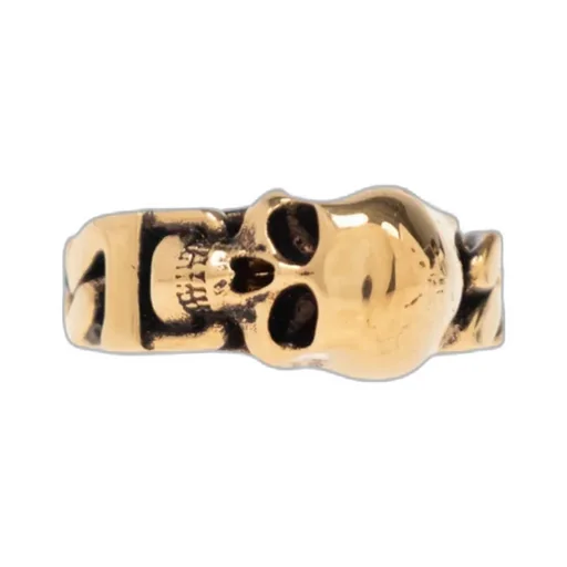 Skull Motif Chain Ring