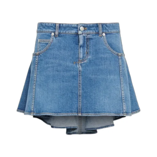 Kickback Draped Denim Skirt