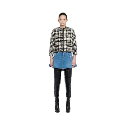 Kickback Draped Denim Skirt
