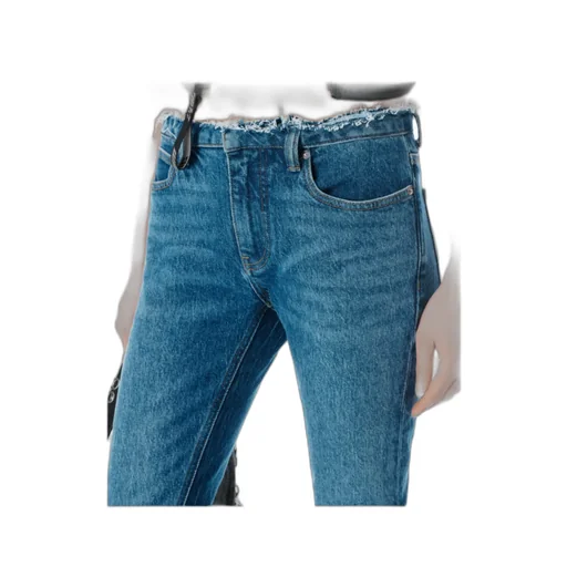 Frayed-Hem Jeans