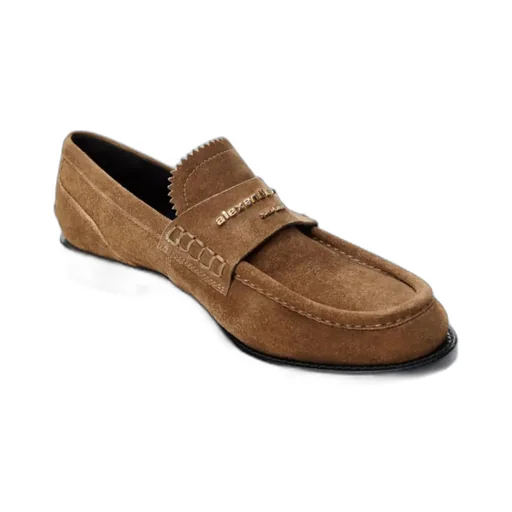Logo-Plaque Suede Loafers