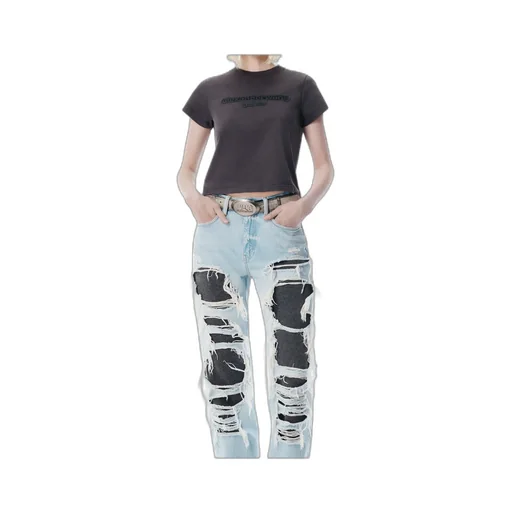 Logo Embroidered Cropped T-Shirt