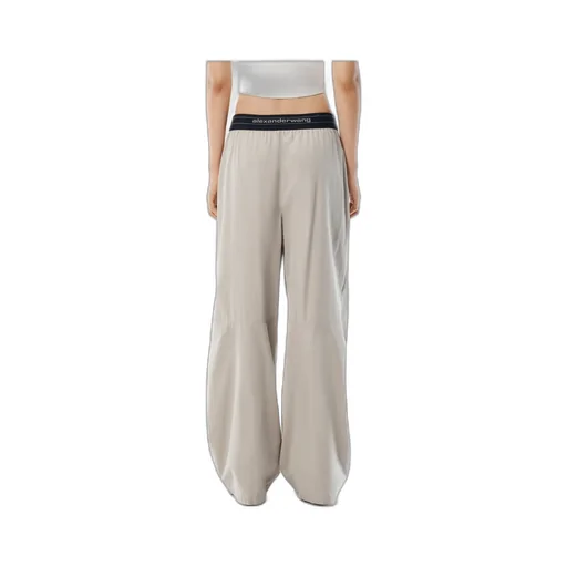 Logo Waistband Mid-Waisted Pants
