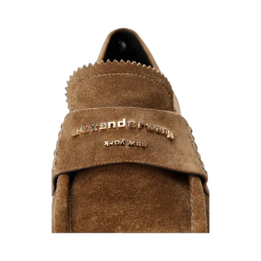 Logo-Plaque Suede Loafers