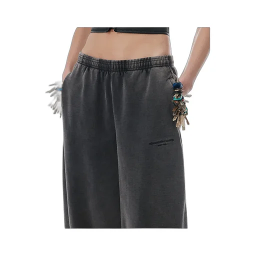Elastic Waist Wide-Leg Trousers