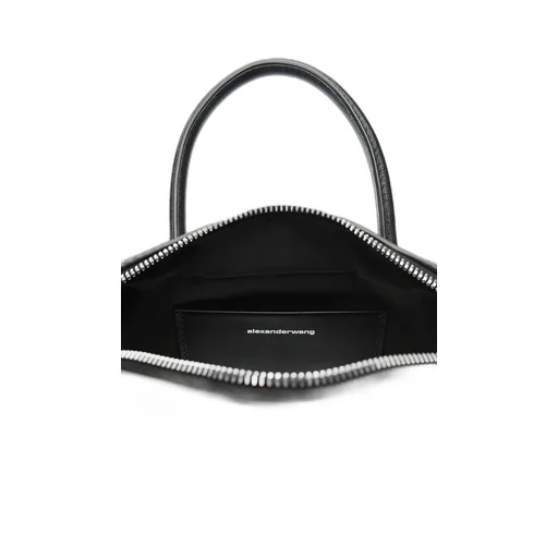 Logo Debossed Zip-Up Small Tote Bag