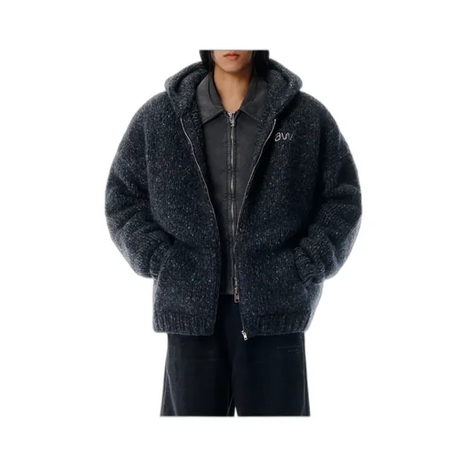 Oversized Zip-Up Knitted Hoodie