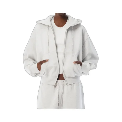 Cropped Zip-Up Hoodie