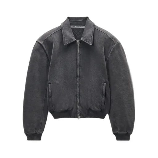 Oversized Zip-Up Moto Jacket