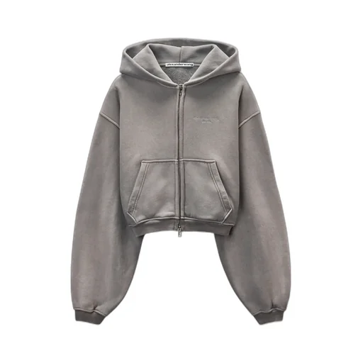 Zip-Up Crop Hoodie