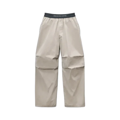Logo Waistband Mid-Waisted Pants