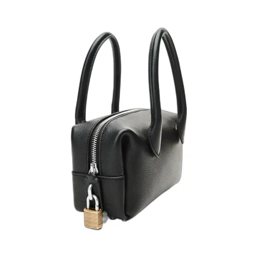 Logo Debossed Zip-Up Small Tote Bag