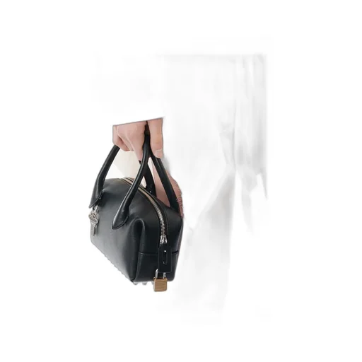 Logo Debossed Zip-Up Small Tote Bag