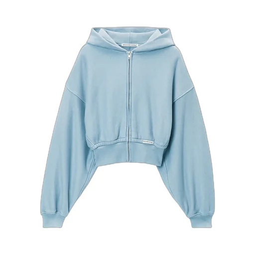 Zip-Up Cropped Hoodie