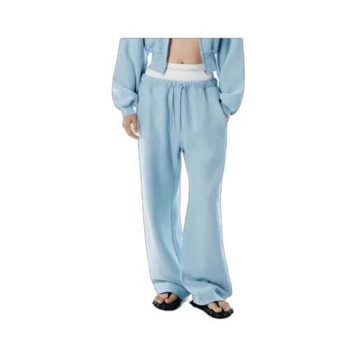 Layered Wide-Leg Sweatpants