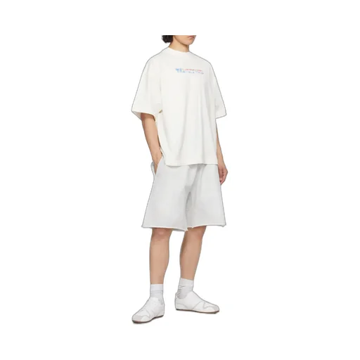 Logo Oversized Cotton Terry Track Shorts