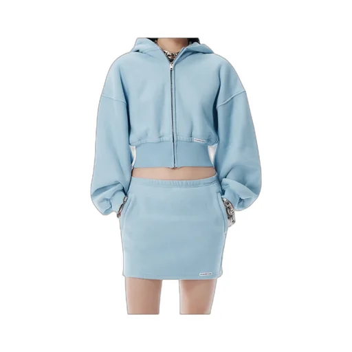 Zip-Up Cropped Hoodie