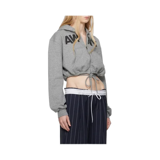 Zip-Up Deconstructed Wrap Hoodie