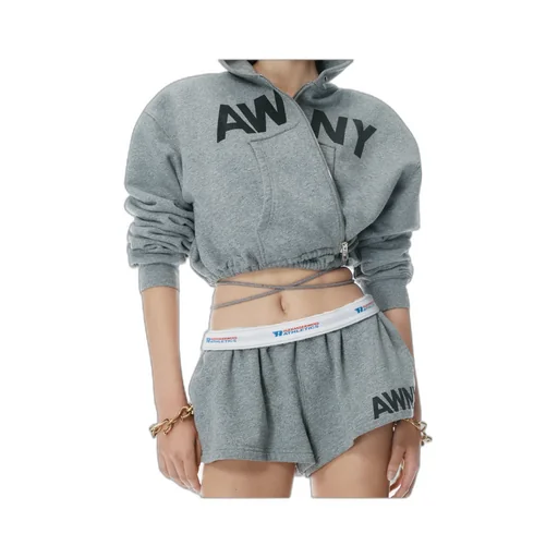 Zip-Up Deconstructed Wrap Hoodie