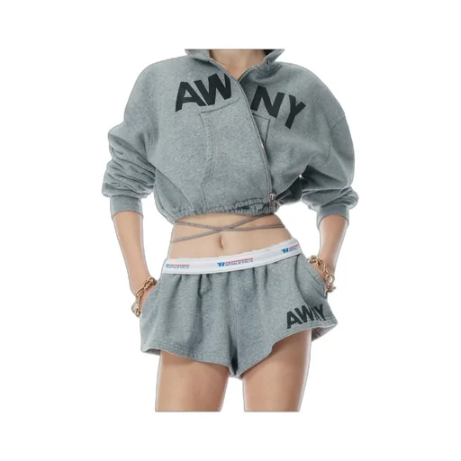 Zip-Up Deconstructed Wrap Hoodie