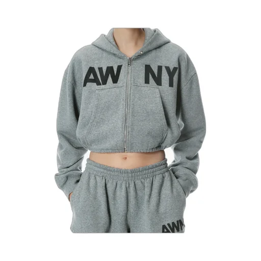 Zip-Up Deconstructed Wrap Hoodie