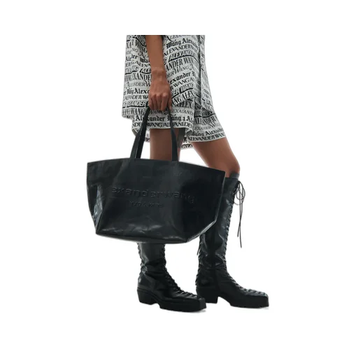 Logo Embossed Tote Bag