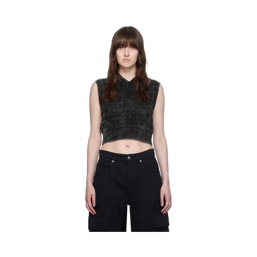 Logo-Intarsia Knitted Vest