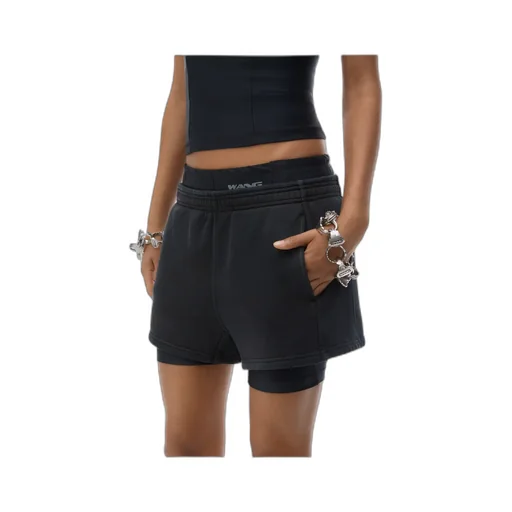 Layered Elasticated-Waist Shorts