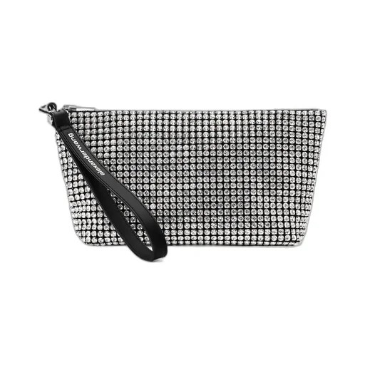 Embellished Zip Detailed Clutch Bag