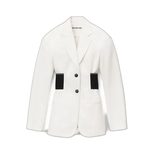 Logo-Waistband Tailored Blazer