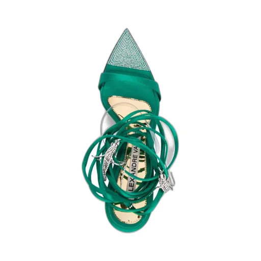 Crystal-Tassel Strappy Sandals
