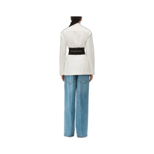 Logo-Waistband Tailored Blazer