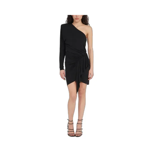 Ruched Detail One Shoulder Mini Dress